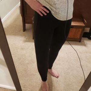 Leggings with faux leather
